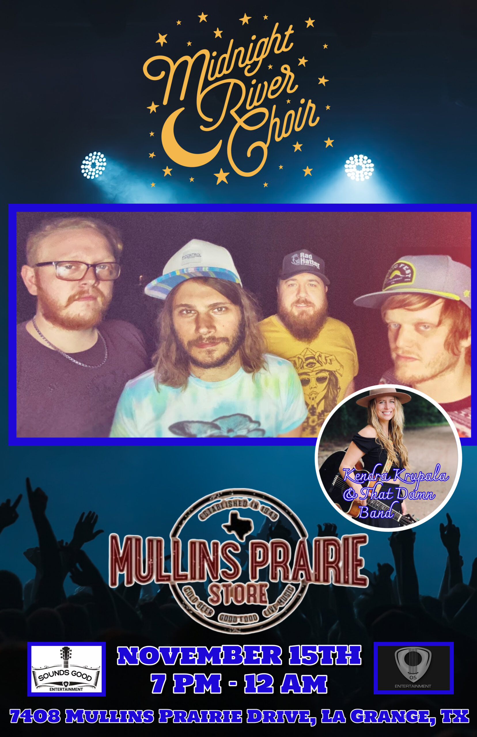 Midnight River Choir w/Kendra Krupala & That Damn Band @ Mullins Prairie Store