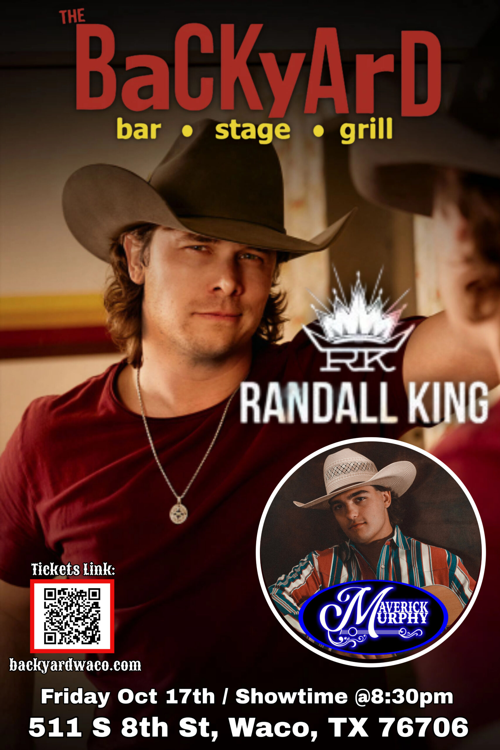Randall King w/Maverick Murphy @ The Backyard Bar Stage and Grill