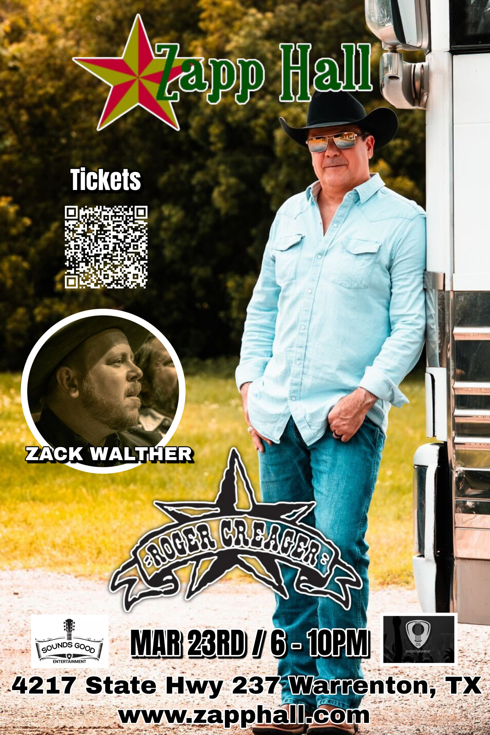 Roger Creager w/Zack Walther @ Zapp Hall Antique Show